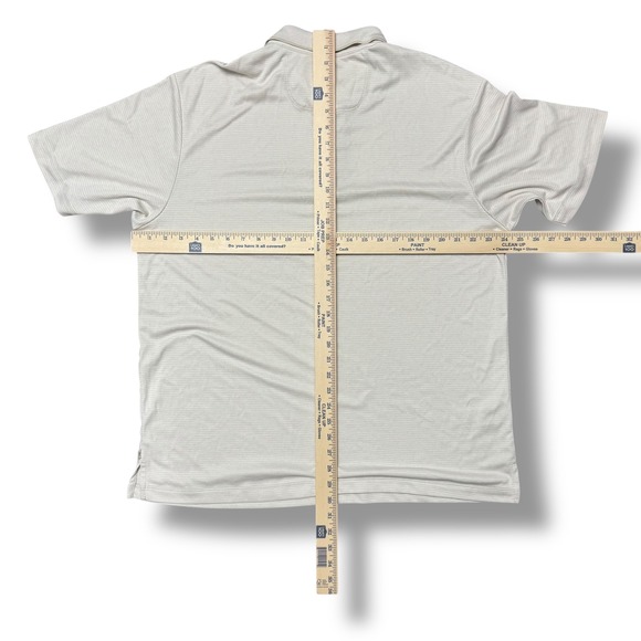 Tommy Bahama XL Modal Blend Micro Pattern Performance Polo‎ Shirt Light Gray - Picture 5 of 6